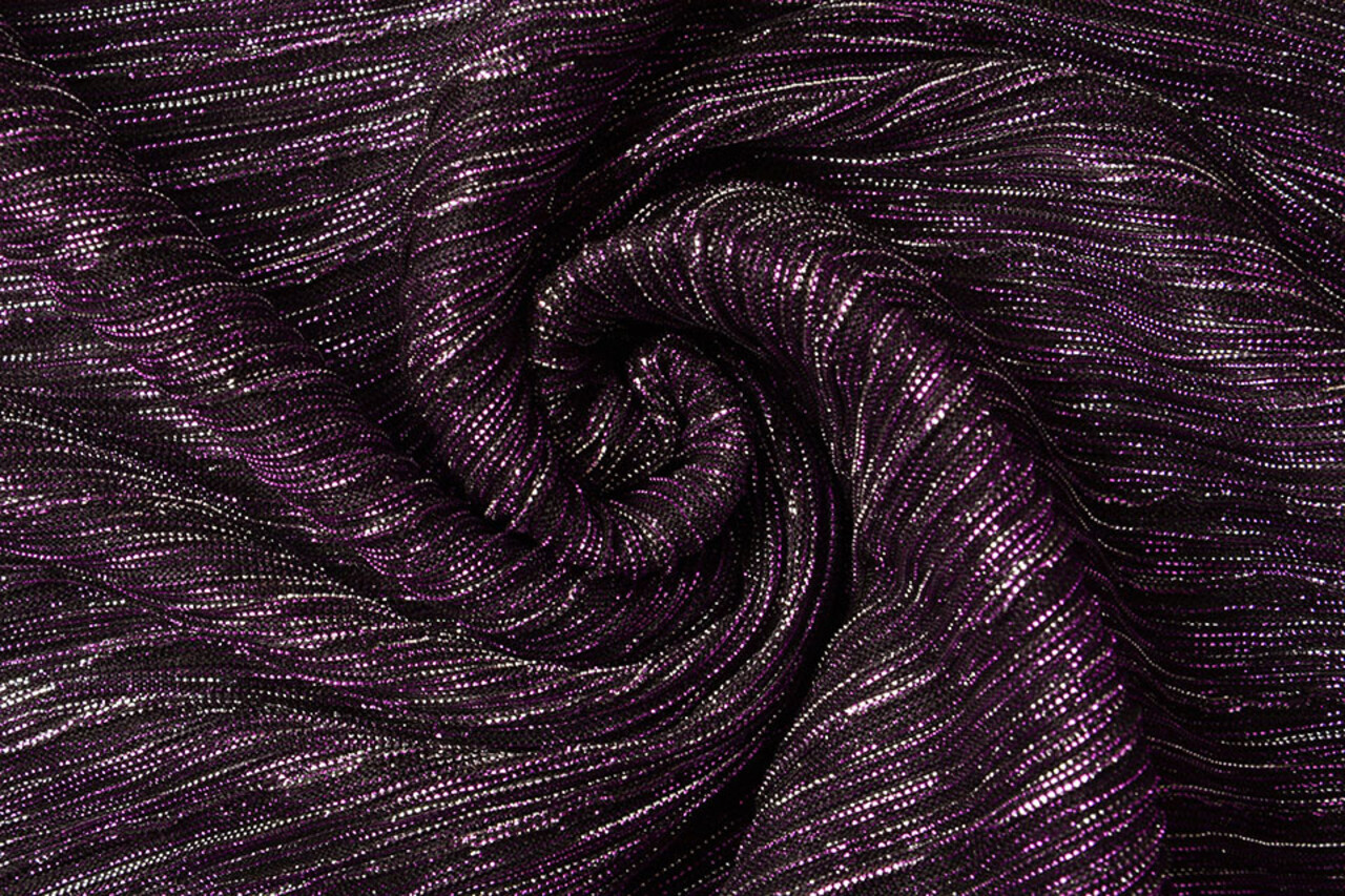 Lúrex Plisado Morado Plateado Lúrex Plisado Morado Plateado
