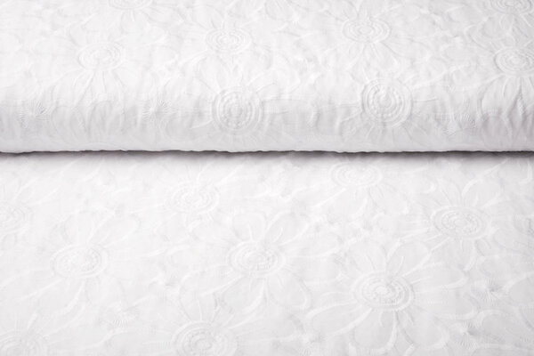 Embroidery Cotton Fleur White