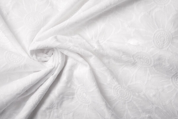 Embroidery Cotton Fleur White