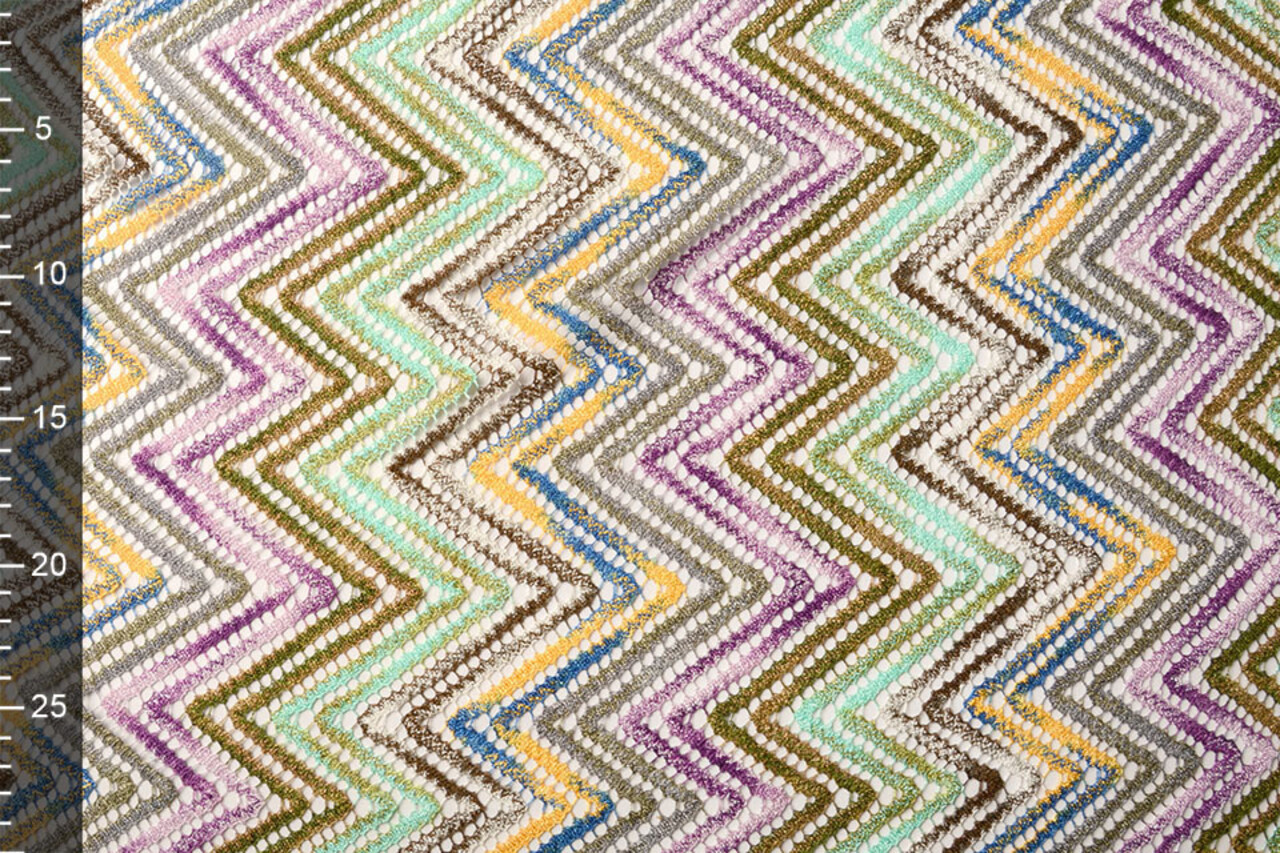 Pizzo All’uncinetto Zigzag Multicolore Pizzo All’uncinetto Zigzag Multicolore