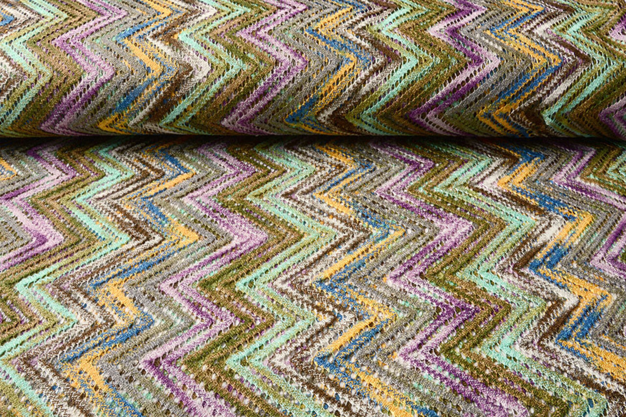 Pizzo All’uncinetto Zigzag Multicolore Pizzo All’uncinetto Zigzag Multicolore