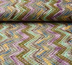 Pizzo All’uncinetto Zigzag Multicolore Pizzo All’uncinetto Zigzag Multicolore