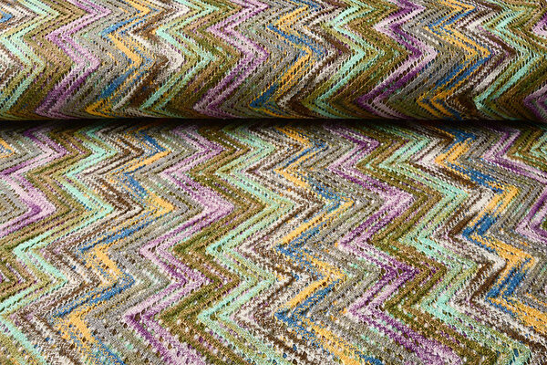 Pizzo All’uncinetto Zigzag Multicolore Pizzo All’uncinetto Zigzag Multicolore