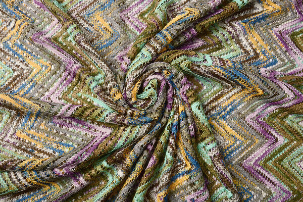 Dentelle Crocheté Zigzag Multicolore Dentelle Crocheté Zigzag Multicolore
