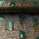 Lentejuelas sobre Malla Plumas Verde Lentejuelas sobre Malla Plumas Verde