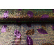 Paillettes su Mesh Piume Viola