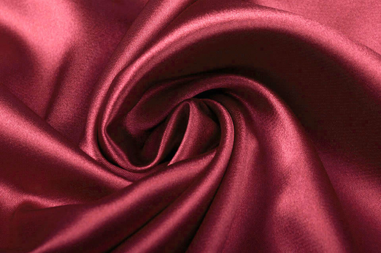 Stretch Satin Bordeaux
