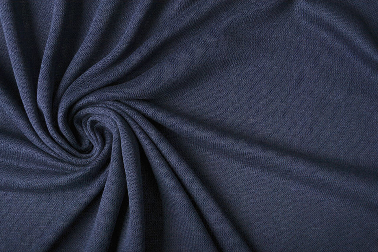 Voile Jersey Bleu Marine Voile Jersey Bleu Marine