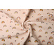 Oeko-Tex®  Waffle Arcobaleno con Cuoricini Rosa Cipria