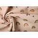 Oeko-Tex® Nid d’Abeille Arc-en-Ciel avec Cœurs Rose Poudré Oeko-Tex® Nid d’Abeille Arc-en-Ciel avec Cœurs Rose Poudré