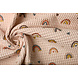 Oeko-Tex® Nido de Abeja Arcoíris con Corazones Rosa Empolvado Oeko-Tex® Nido de Abeja Arcoíris con Corazones Rosa Empolvado
