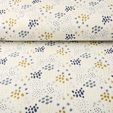 Oeko-Tex® Tela de Muselina Puntos y Estrellas Crema Oeko-Tex® Tela de Muselina Puntos y Estrellas Crema