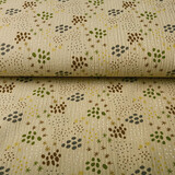 Oeko-Tex® Baumwoll Musselin Stoff Punkte und Sterne Sand Oeko-Tex® Baumwoll Musselin Stoff Punkte und Sterne Sand