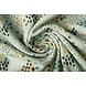 Oeko-Tex®  Muselina Lunares y Estrellas Verde Antiguo Claro