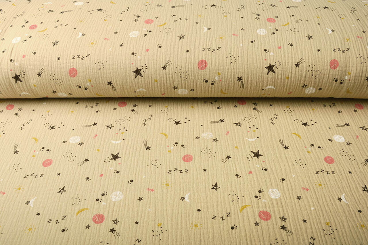Oeko-Tex® Coton Double Gaze Tissu Slaap Zacht Sable Oeko-Tex® Coton Double Gaze Tissu Slaap Zacht Sable