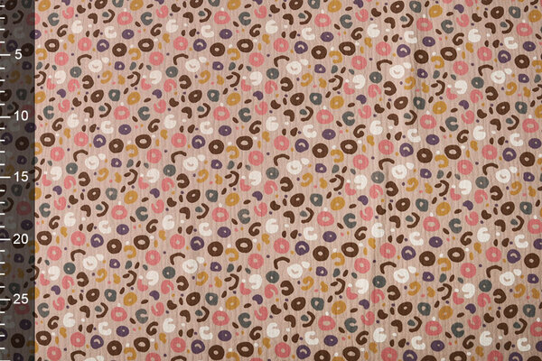 Oeko-Tex® Tessuto di Mussola Leopardo Rosa Cipria Oeko-Tex® Tessuto di Mussola Leopardo Rosa Cipria