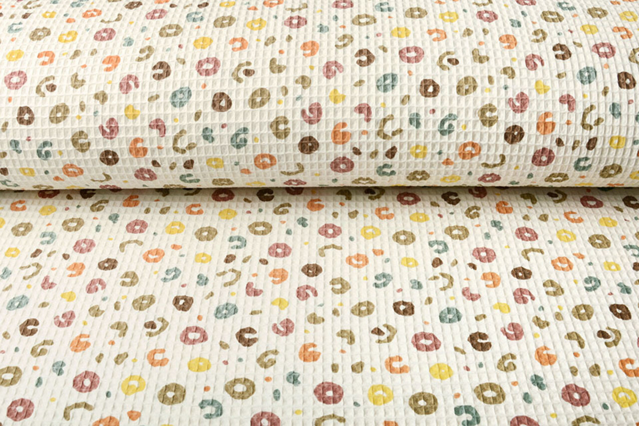 Oeko-Tex®  Wafel Jachtluipaard Creme Oeko-Tex®  Wafel Jachtluipaard Creme