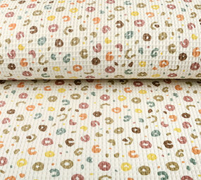 Oeko-Tex®  Wafel Jachtluipaard Creme
