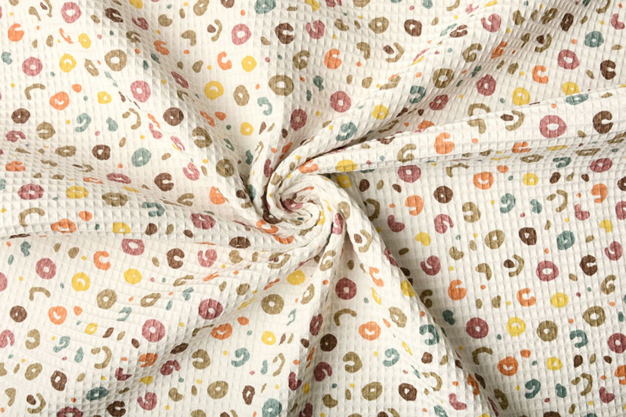 Oeko-Tex® Nid d’Abeille Guépard Crème Oeko-Tex® Nid d’Abeille Guépard Crème