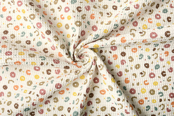 Oeko-Tex®  Waffle Cheetah Creme Oeko-Tex®  Waffle Cheetah Creme