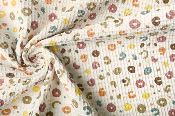Oeko-Tex®  Wafel Jachtluipaard Creme Oeko-Tex®  Wafel Jachtluipaard Creme