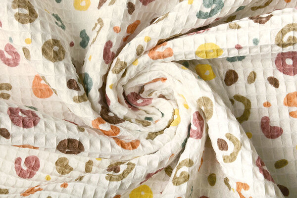 Oeko-Tex®  Wafel Jachtluipaard Creme Oeko-Tex®  Wafel Jachtluipaard Creme