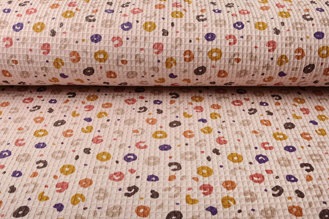 Oeko-Tex®  Wafel Jachtluipaard Poeder Roze Oeko-Tex®  Wafel Jachtluipaard Poeder Roze