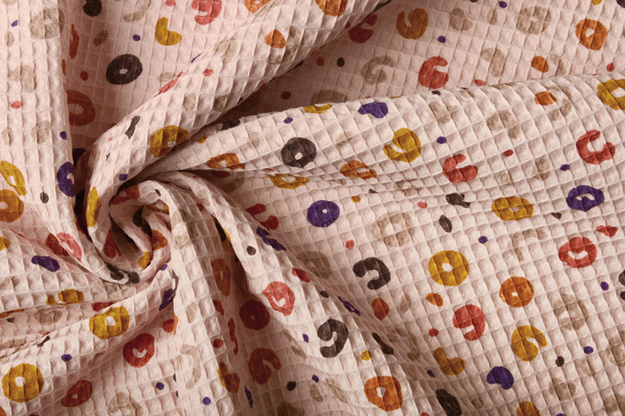 Oeko-Tex® Nid d’Abeille Guépard Rose Poudré Oeko-Tex® Nid d’Abeille Guépard Rose Poudré
