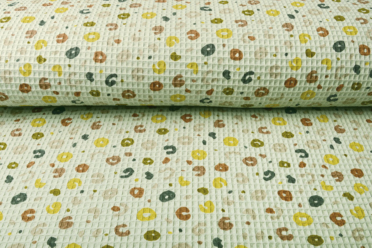Oeko-Tex®  Waffle Cheetah Old Mint