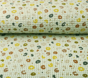 Oeko-Tex® Nid d’Abeille Guépard Ancien Menthe Oeko-Tex® Nid d’Abeille Guépard Ancien Menthe