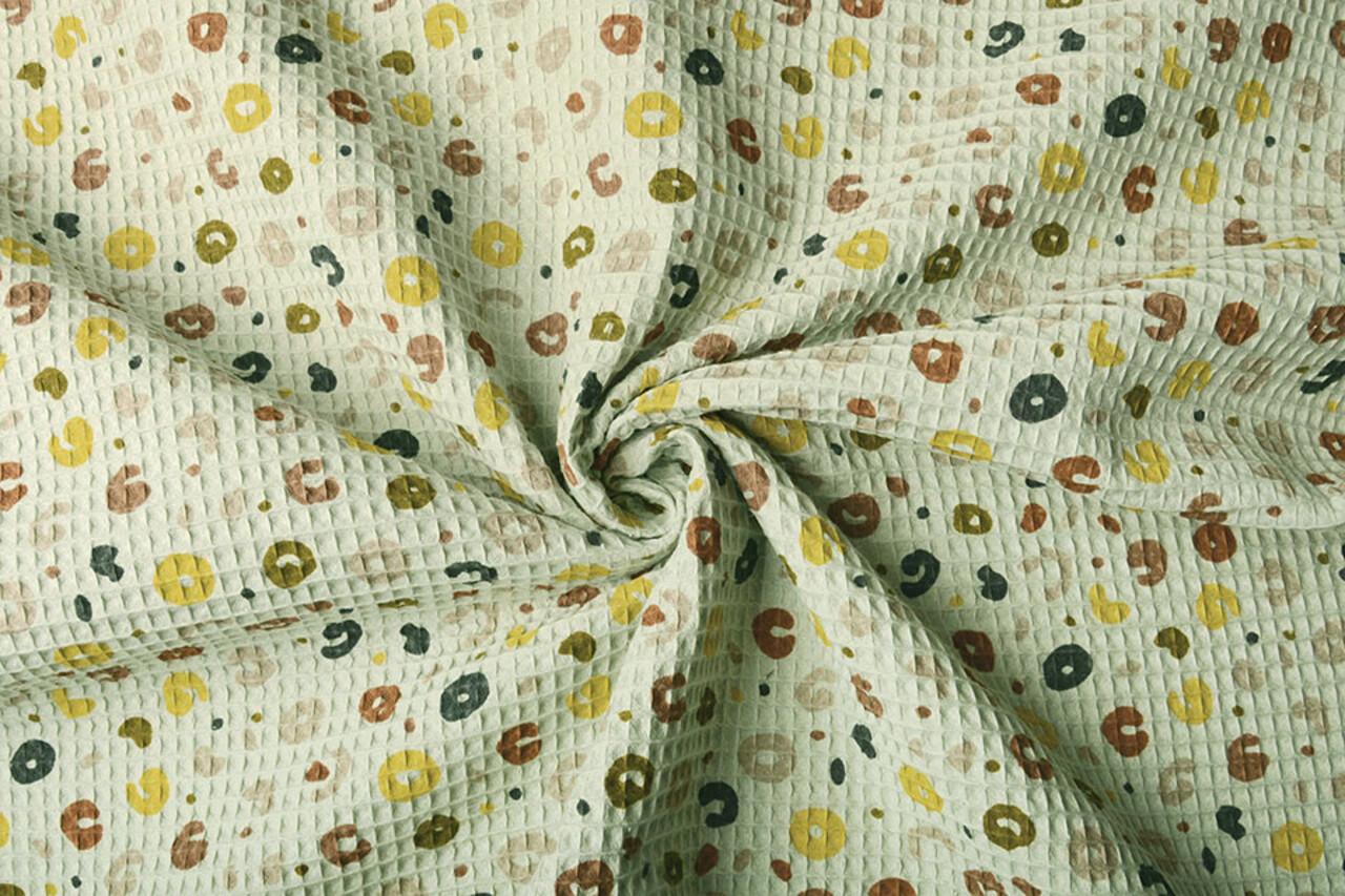 Oeko-Tex® Nido de Abeja Jachtluipaard Menta Antiguo Oeko-Tex® Nido de Abeja Jachtluipaard Menta Antiguo