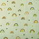 Oeko-Tex®  Waffle Rainbow with Hearts Old Mint Green