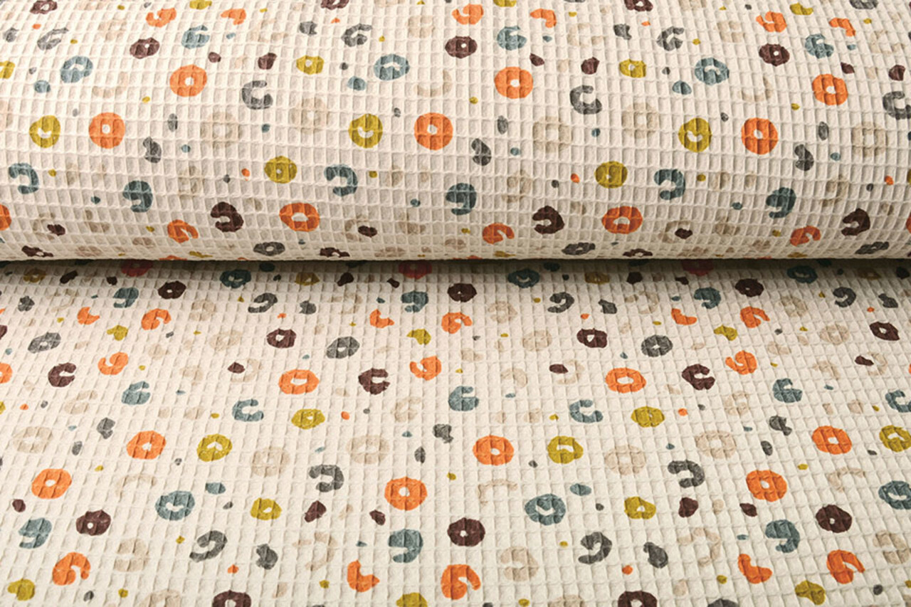 Oeko-Tex®  Nido de Abeja Jachtluipaard Beige