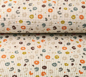 Oeko-Tex® Nid d’Abeille Guépard Beige Oeko-Tex® Nid d’Abeille Guépard Beige
