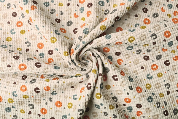 Oeko-Tex®  Nido de Abeja Jachtluipaard Beige