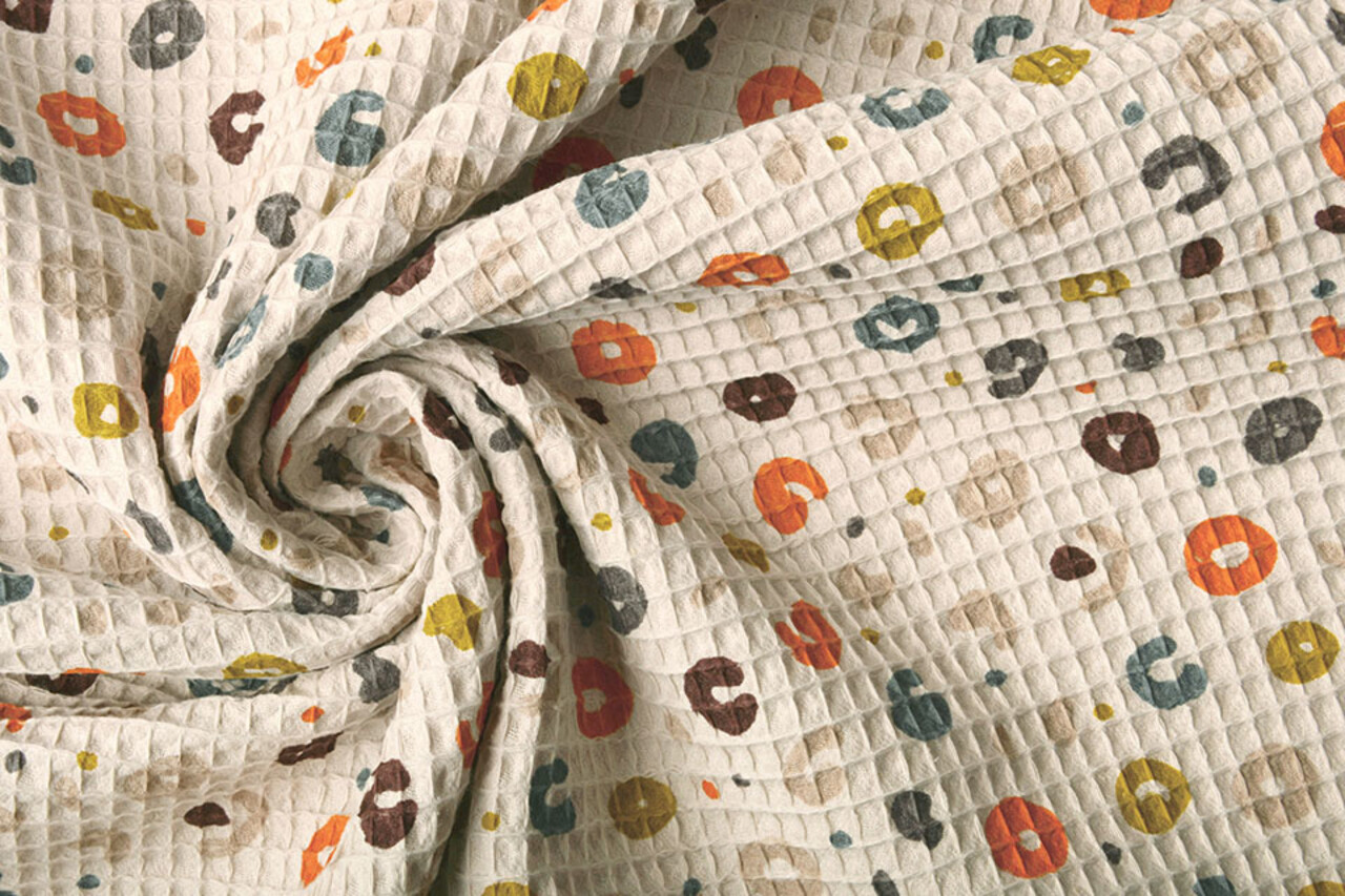 Oeko-Tex® Nid d’Abeille Guépard Beige Oeko-Tex® Nid d’Abeille Guépard Beige