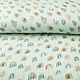 Oeko-Tex®  Double Gauze Fabric Rainbow Light Blue-Green