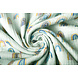 Oeko-Tex® Tessuto di Mussola Arcobaleno Azzurro Chiaro-Verde Oeko-Tex® Tessuto di Mussola Arcobaleno Azzurro Chiaro-Verde
