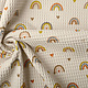 Oeko-Tex®  Waffle Rainbow with Hearts Beige