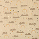 Oeko-Tex®  100% Gewaschene Baumwolle Regenbogenwolken Hell Sand