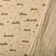 Oeko-Tex®  100% Gewaschene Baumwolle Regenbogenwolken Hell Sand