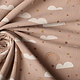 Oeko-Tex®  100% Washed Cotton Rainbow Clouds Powder Pink