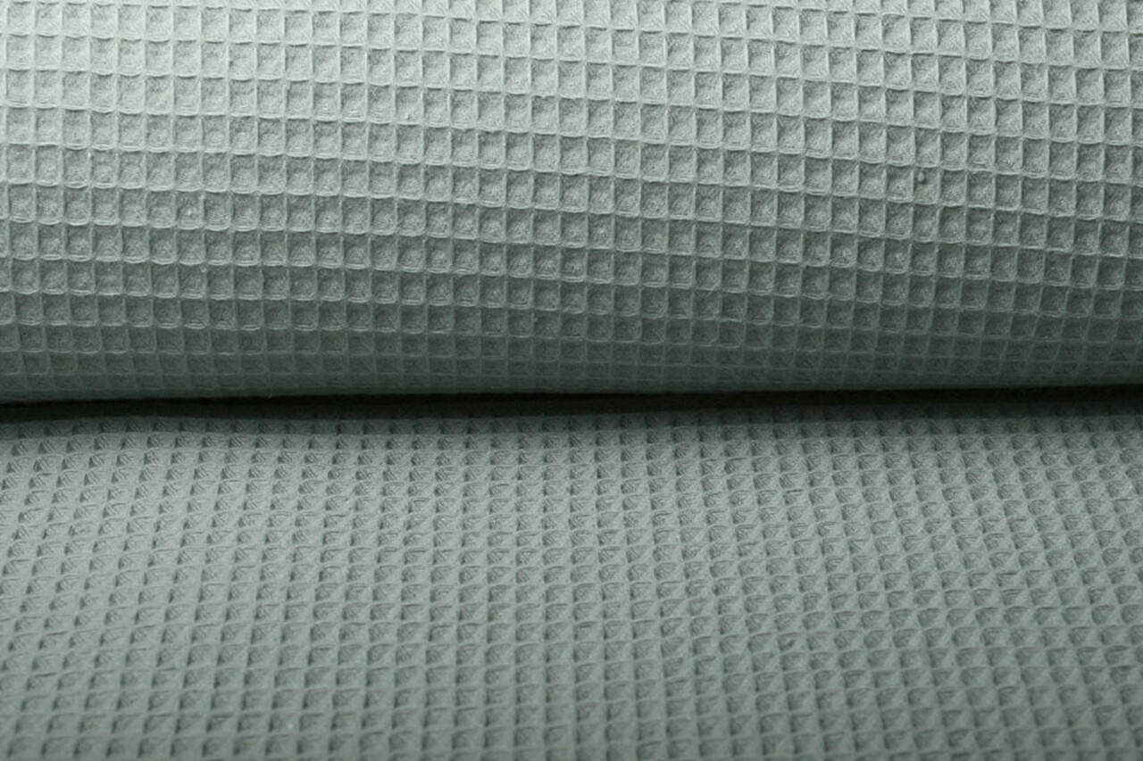 Oeko-Tex®  Waffle Pique Fabric Old Green