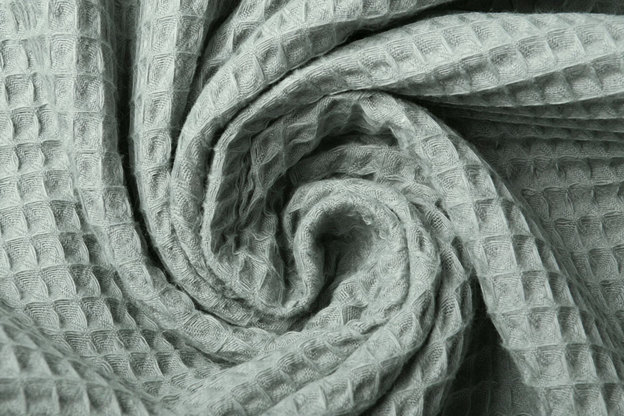 Oeko-Tex®  Waffelpiqué Baumwolle Alt Grün