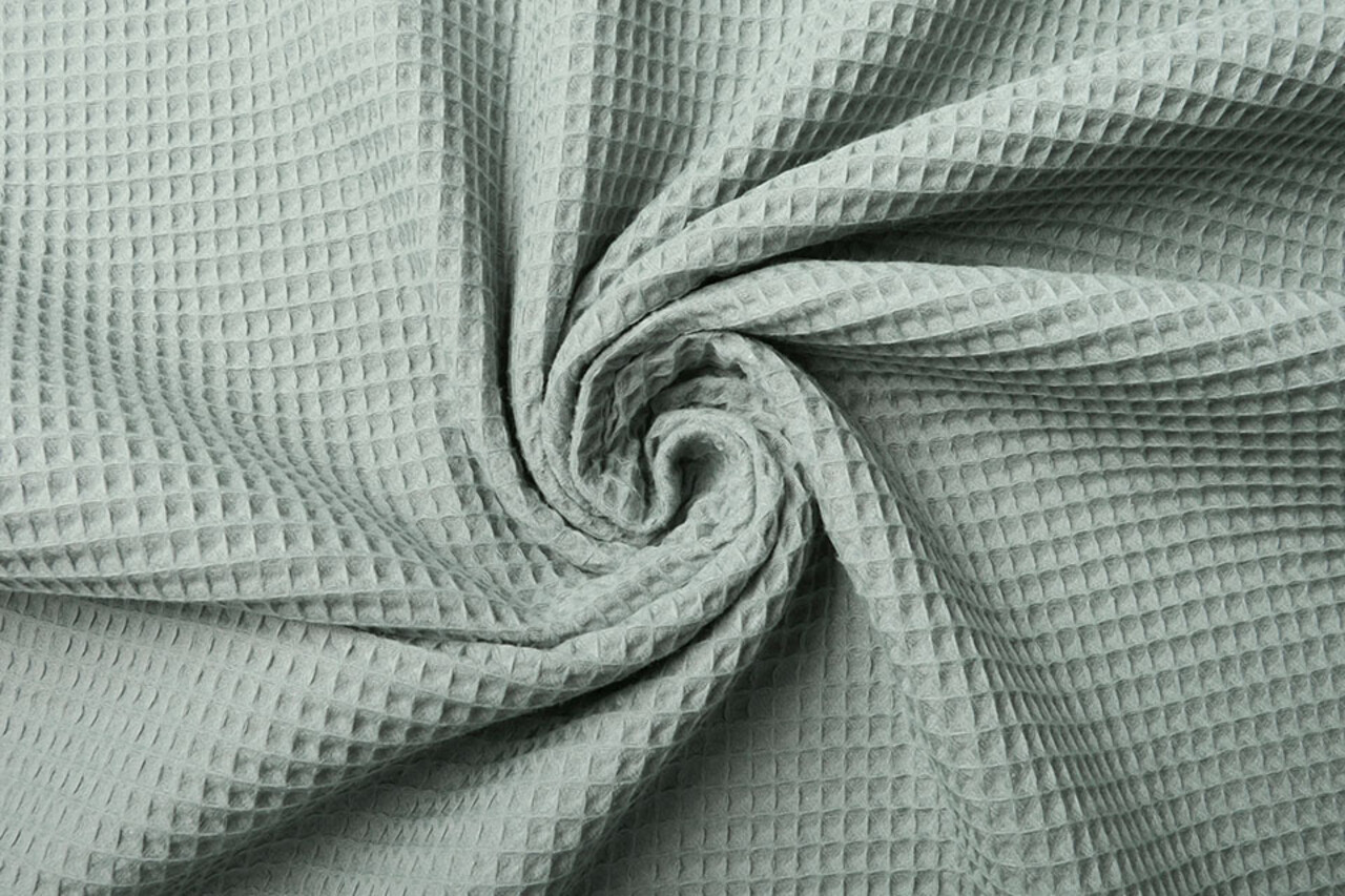 Oeko-Tex®  Waffle Pique Fabric Old Green