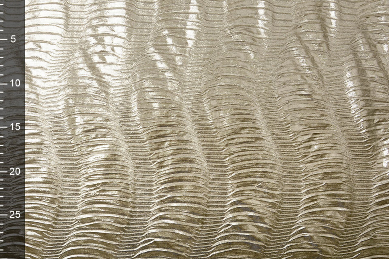 Plissé Lamé Licht Goud