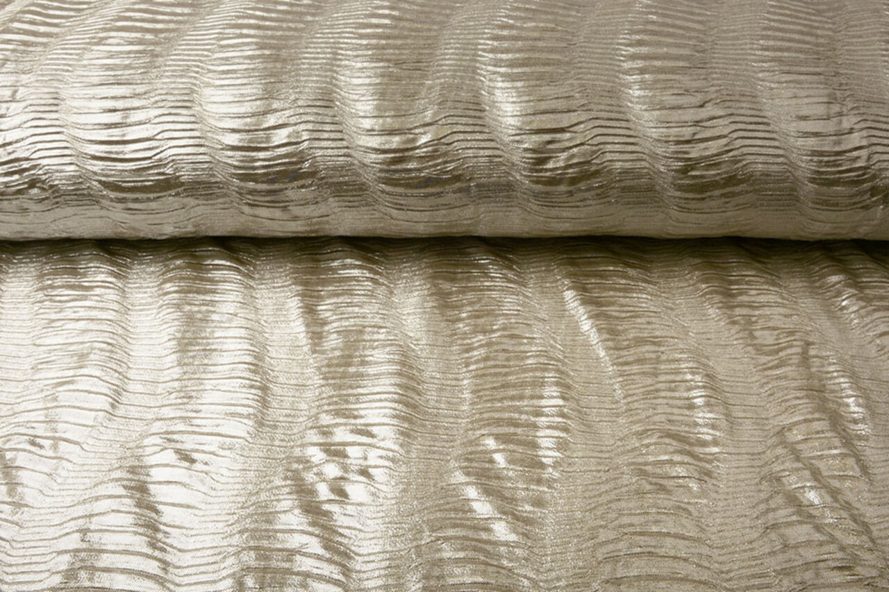 Plissé Lamé Licht Goud