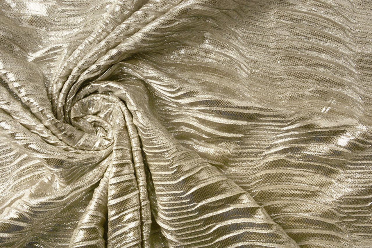 Plissé Lamé Licht Goud