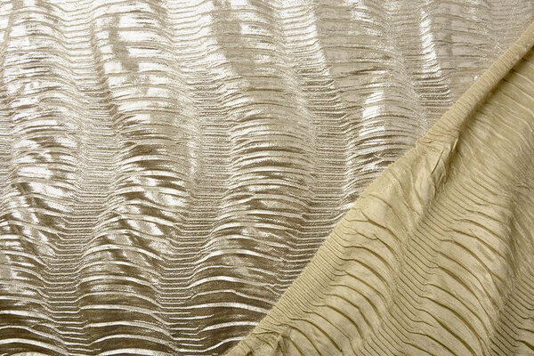 Plissé Lamé Licht Goud