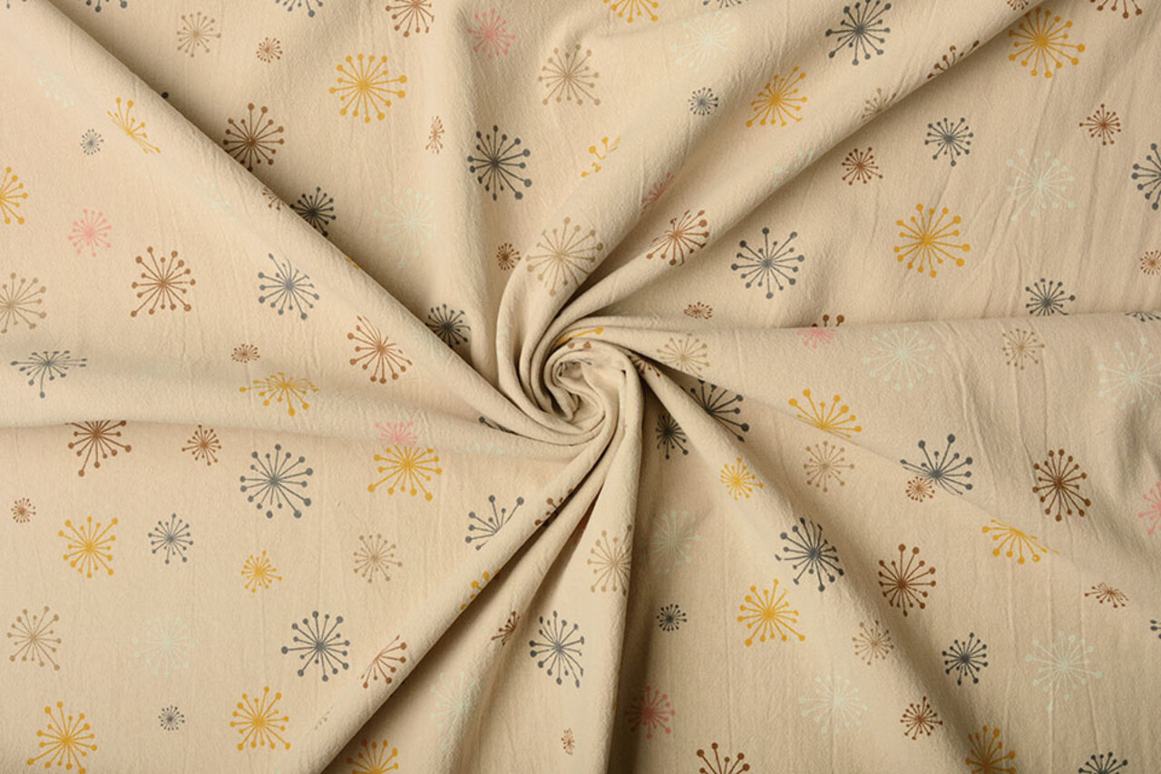 Oeko-Tex®  100% Gewaschene Baumwolle Löwenzahn Hell Sand